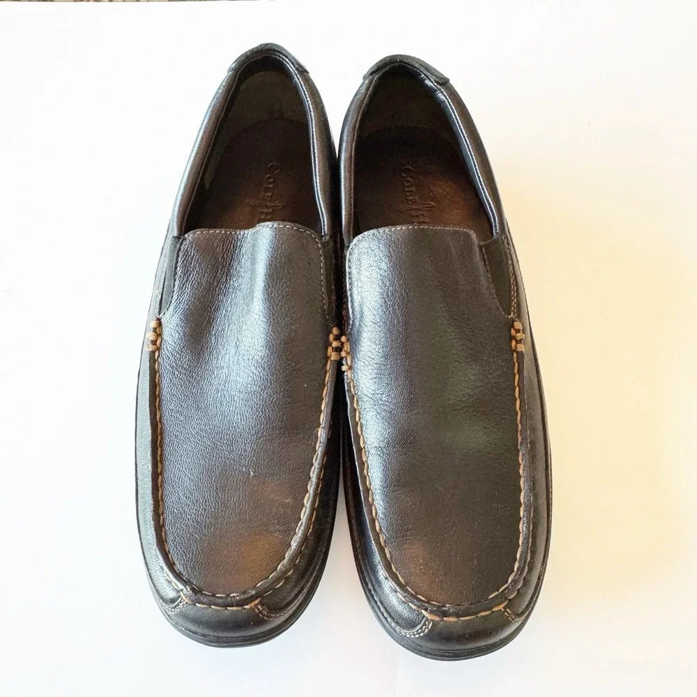 Cole Haan Tucker Venetian Slip On Loafer Black Leather Men's Size 10 Driving Moc